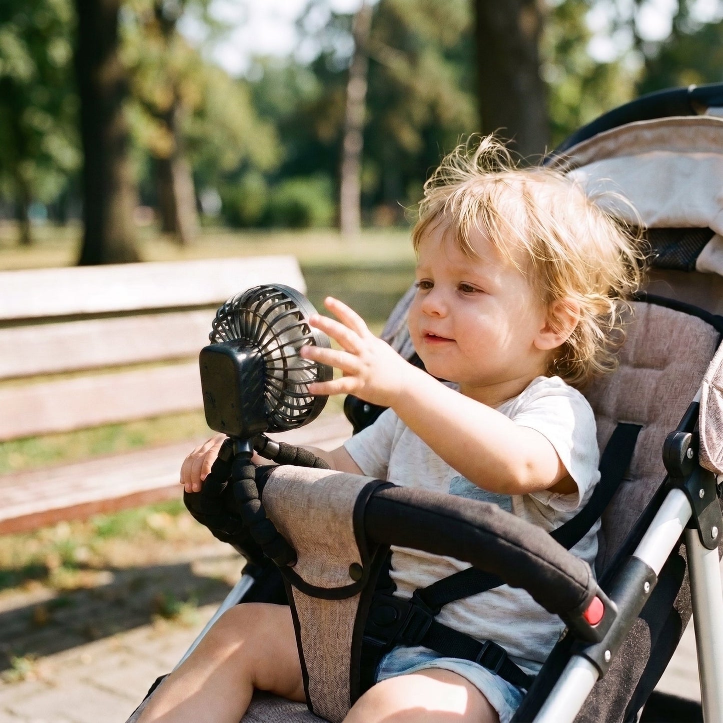 Rechargeable Flexible Stroller Fan