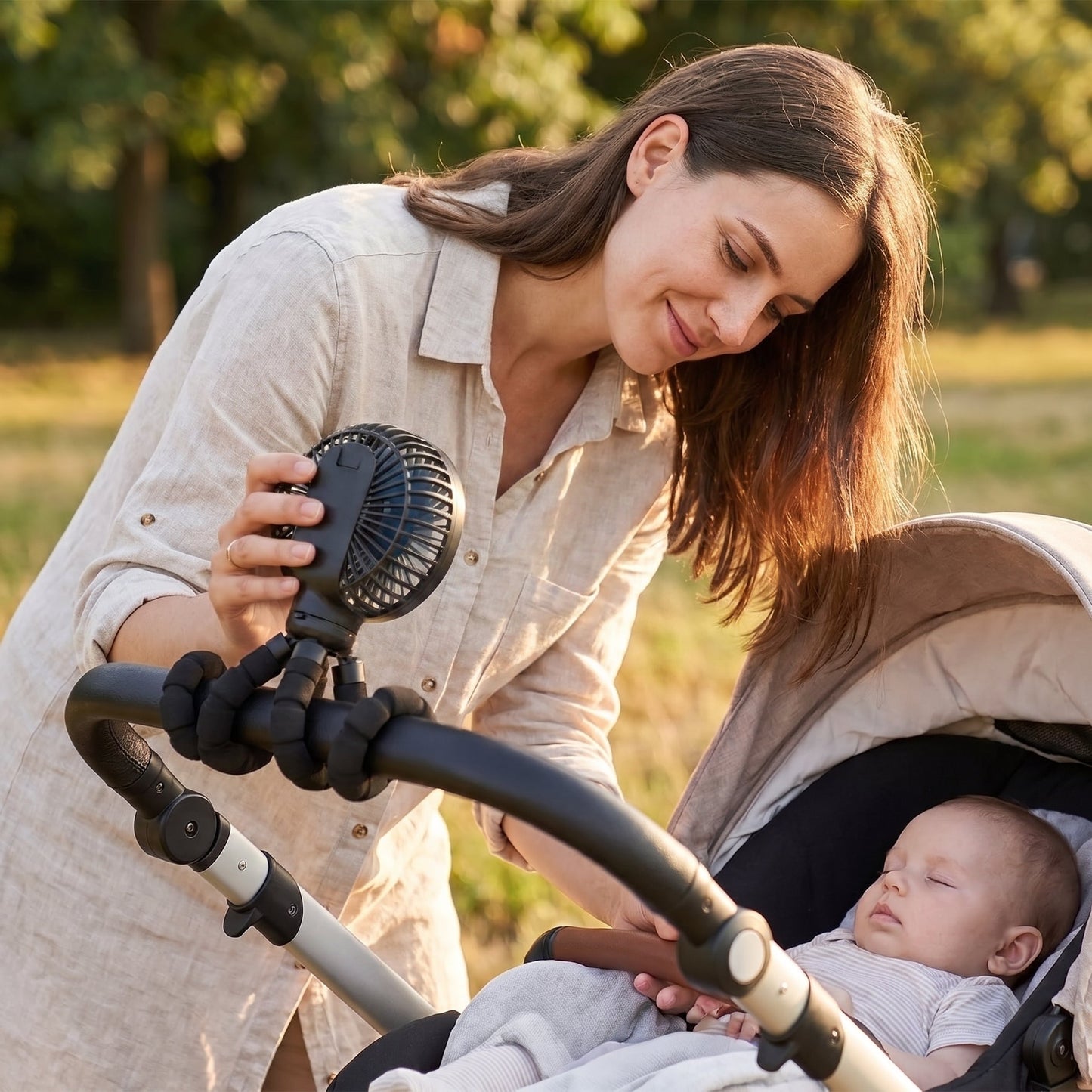 Rechargeable Flexible Stroller Fan