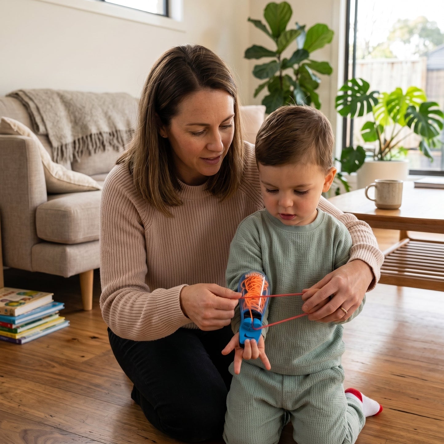 Kids Wrist Mounted String Launcher Toy