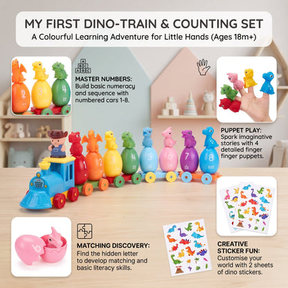 Dinosaur Number Train Learning Set