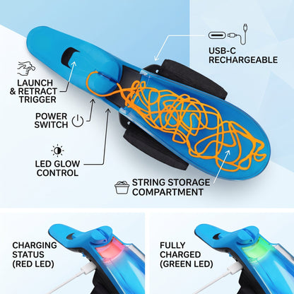 Kids Wrist Mounted String Launcher Toy