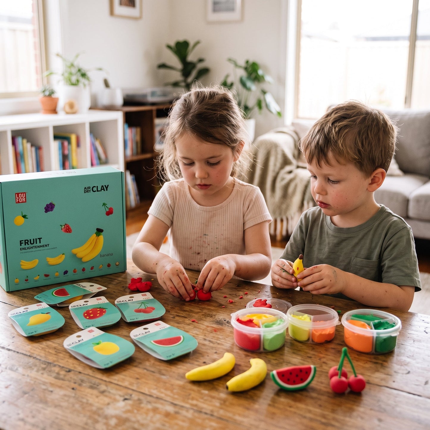 DIY Fruit Air Dry Clay Kit for Kids