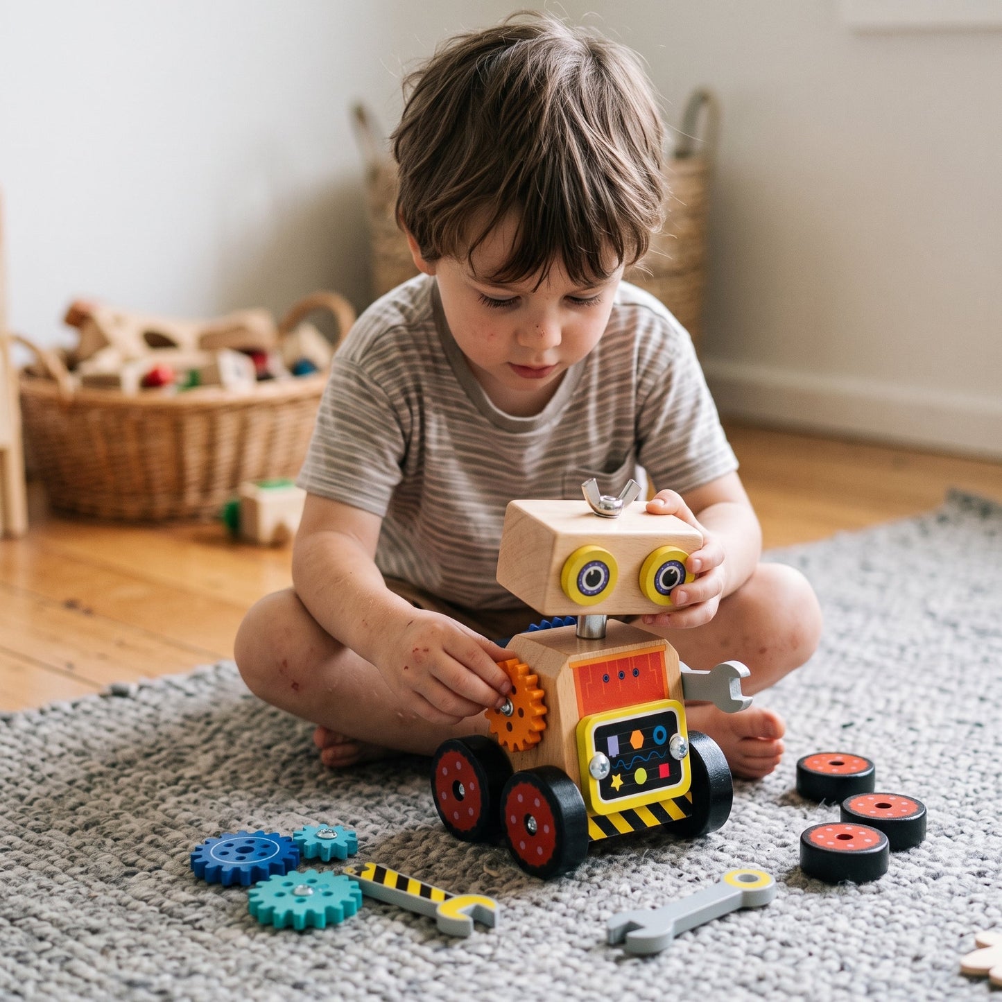 Wooden DIY Robot Building Kit