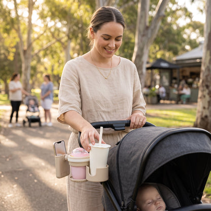 Universal Pram Cup Holder with Phone Holder