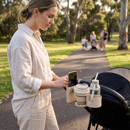 Universal Pram Cup Holder with Phone Holder