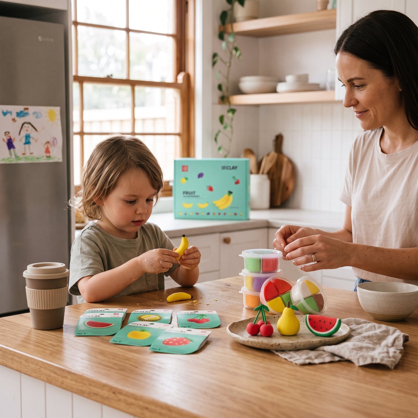 DIY Fruit Air Dry Clay Kit for Kids