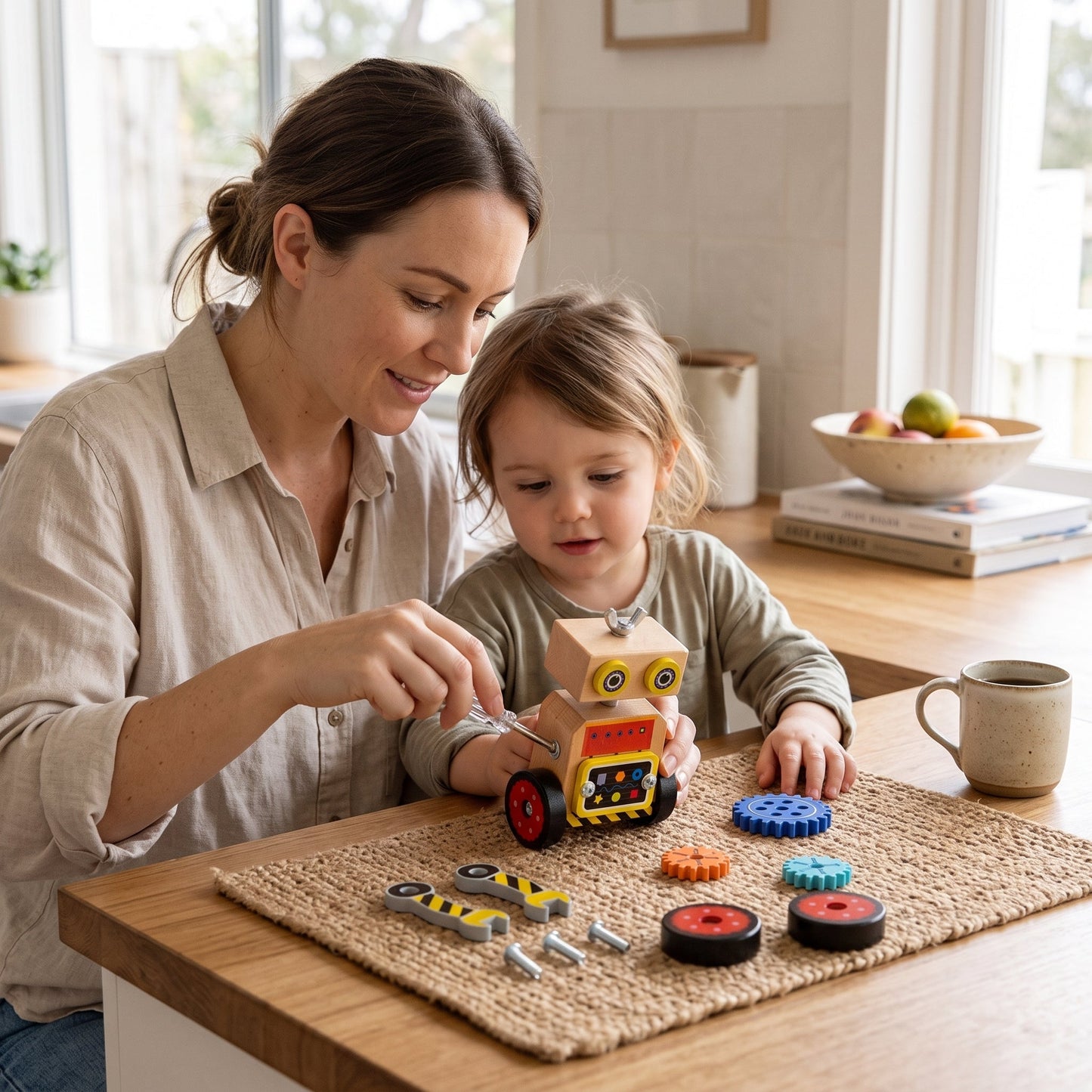 Wooden DIY Robot Building Kit