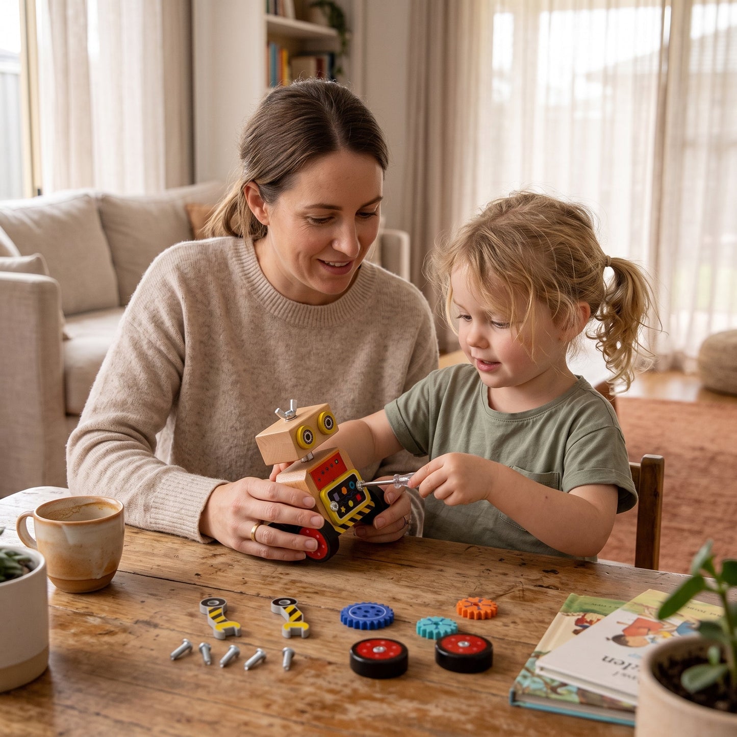 Wooden DIY Robot Building Kit