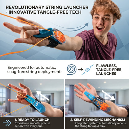 Kids Wrist Mounted String Launcher Toy