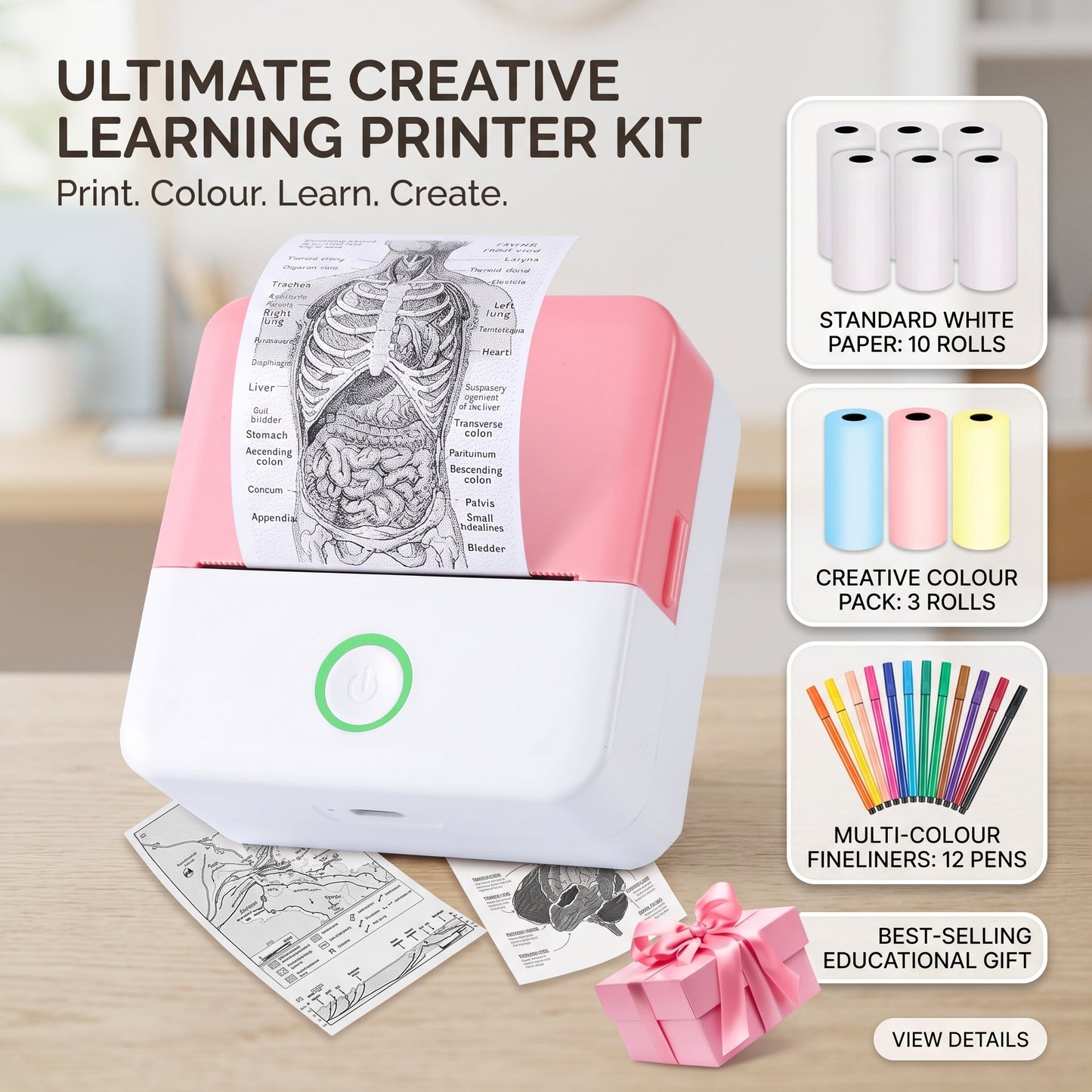 Portable Mini Thermal Printer Kit