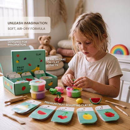DIY Fruit Air Dry Clay Kit for Kids