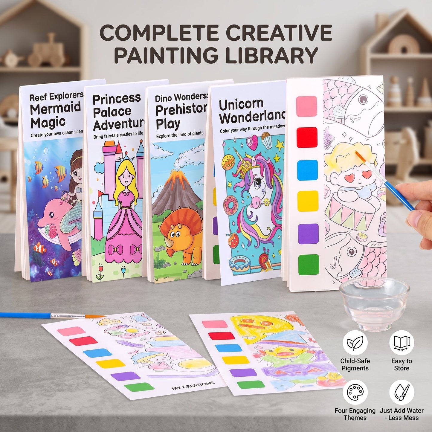 Portable Watercolour Painting Book for Kids