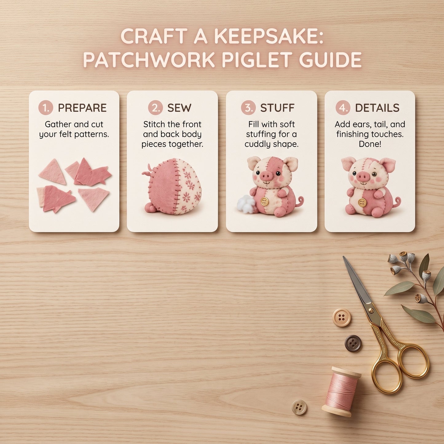 DIY Patchwork Animal Sewing Kit