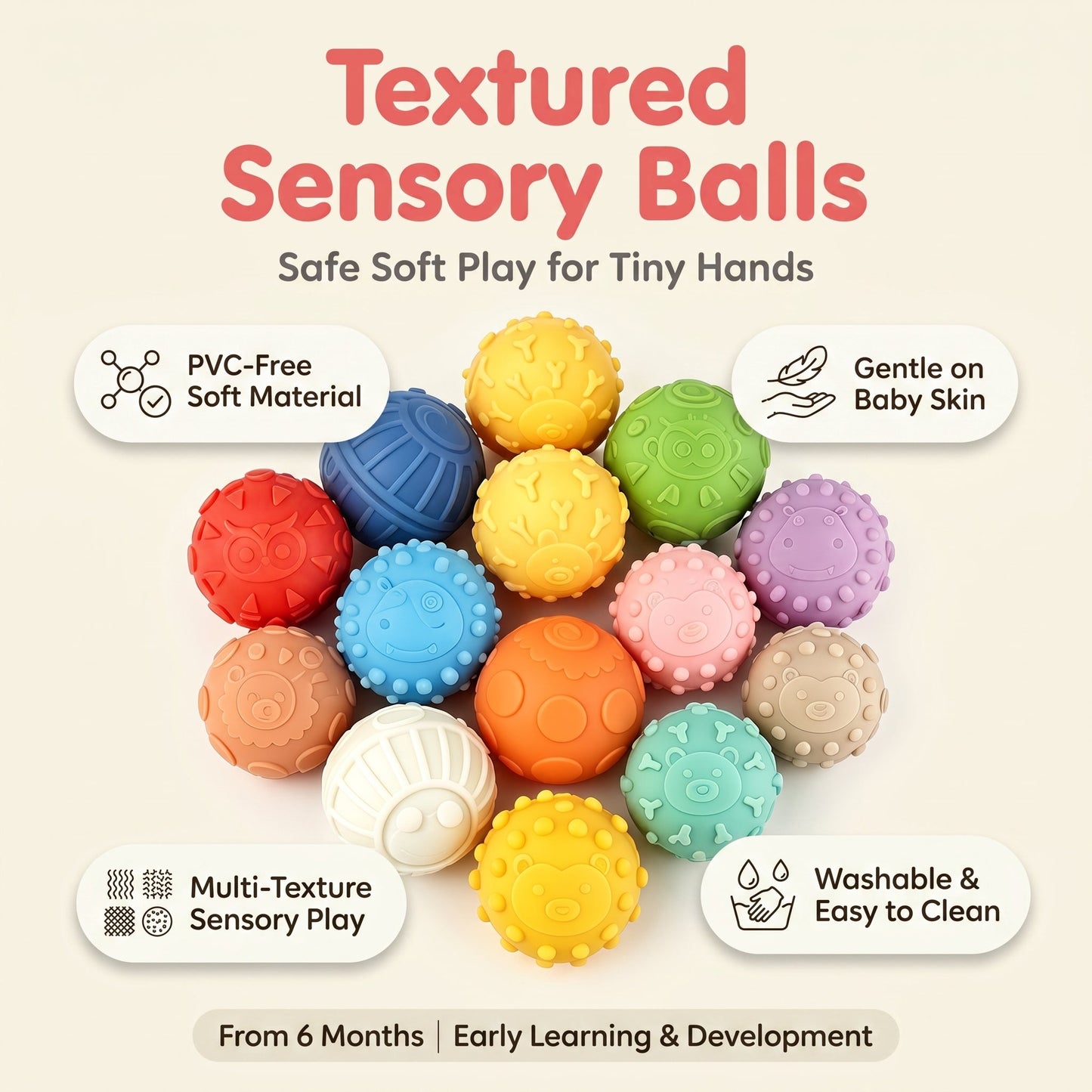 Silicone Baby Stacking Blocks