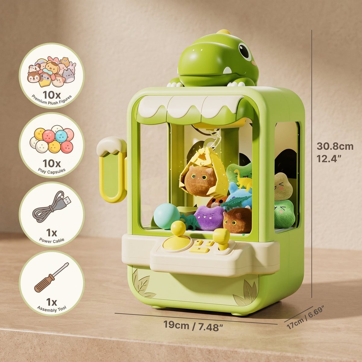 Kids Dinosaur Claw Machine Toy