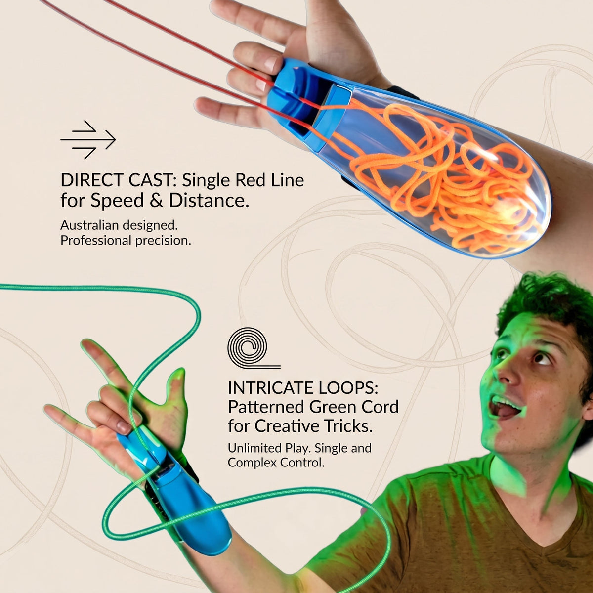 Kids Wrist Mounted String Launcher Toy