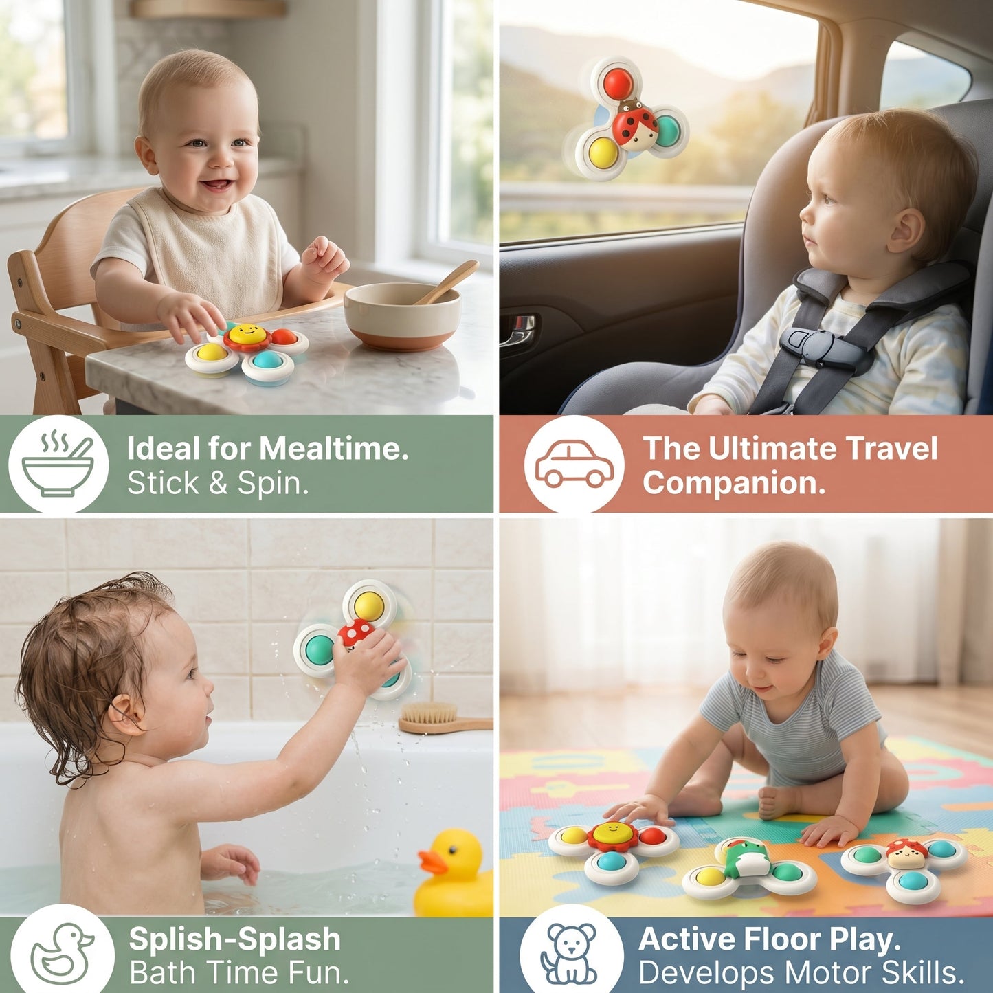 Fidget Spinner Toy (3 Pcs)