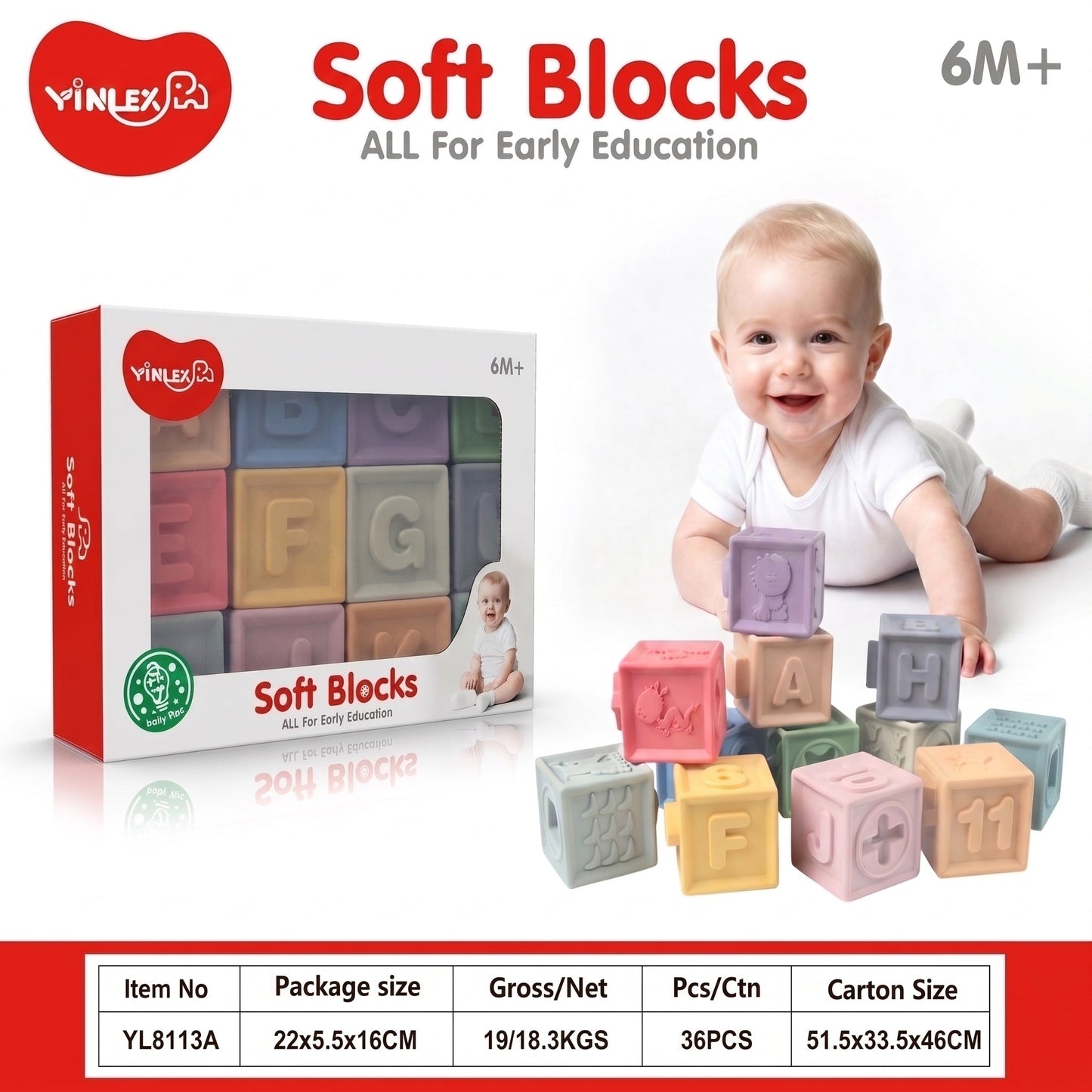 Silicone Baby Stacking Blocks
