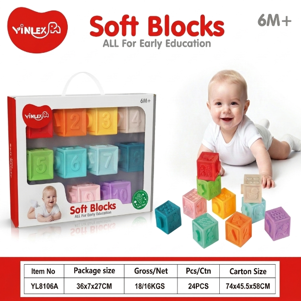Silicone Baby Stacking Blocks