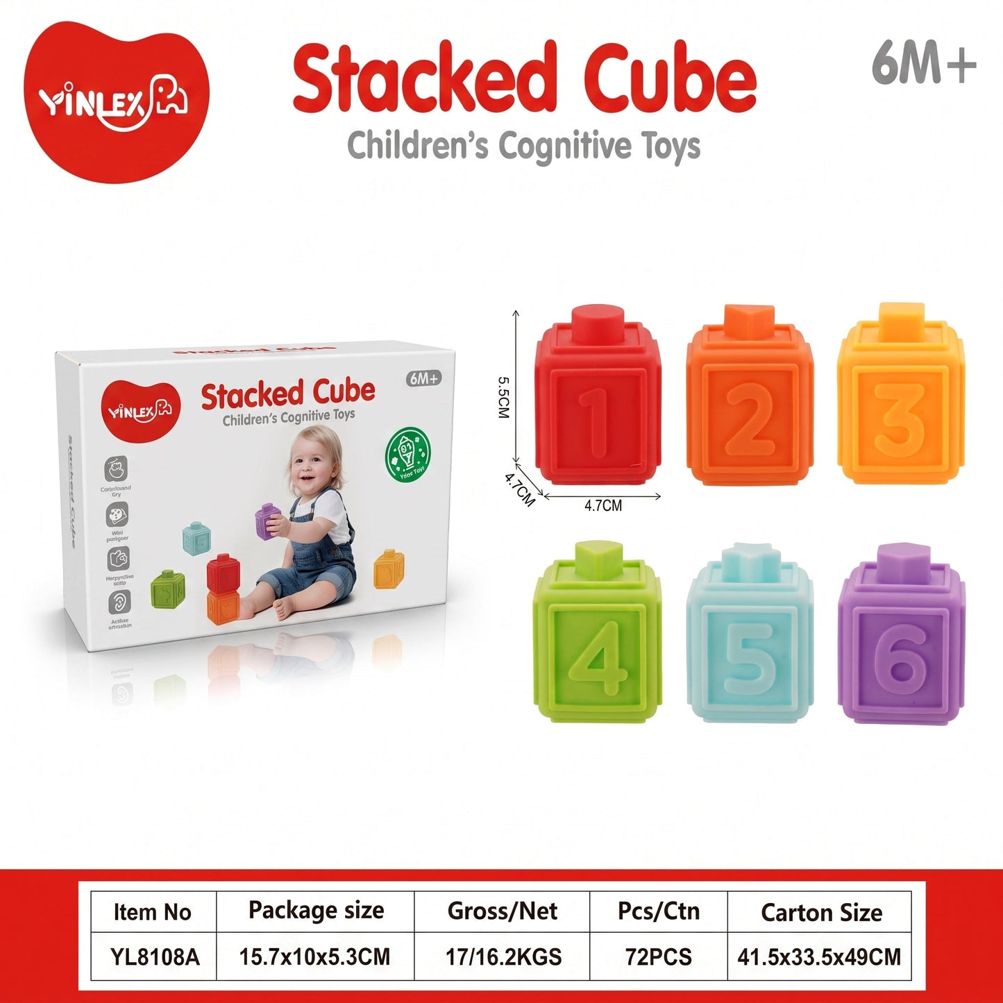 Silicone Baby Stacking Blocks