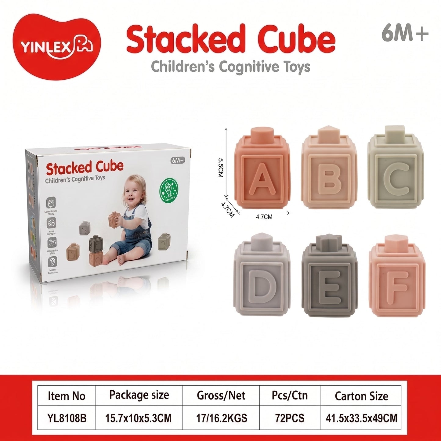 Silicone Baby Stacking Blocks